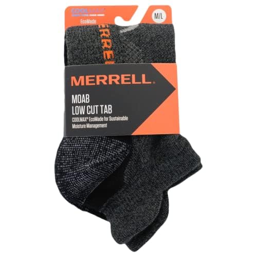 Image of Merrell Men's and Women's MOAB Hiking Midweight Cushion Socks - Unisex Coolmax Moisture Management and Arch Support