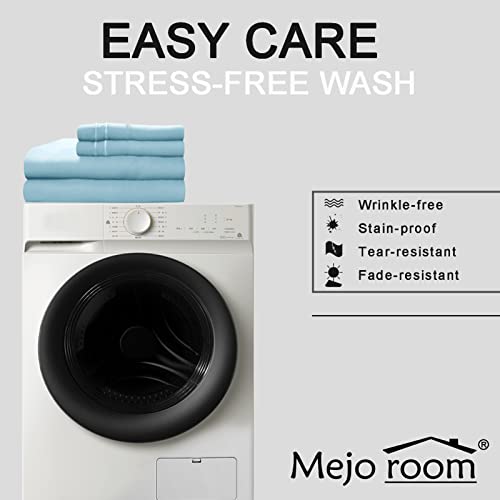 Mejoroom Full Bed Sheet Set - Super Soft Brushed Microfiber 1800 Thread Count Full Sheets With 16 Inch Deep Pocket - Wrinkle Free - Breathable And Hypoallergenic - 4 Piece(Full, Blue Elixir) #TOP5