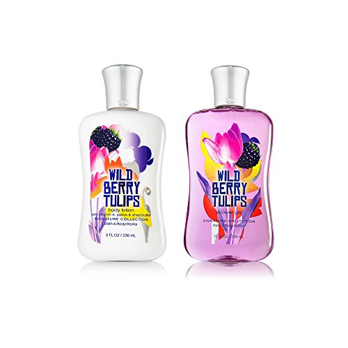 Bath & Body Works Signature Collection Wild Berry Tulips Body Lotion & Shower Gel Gift Set