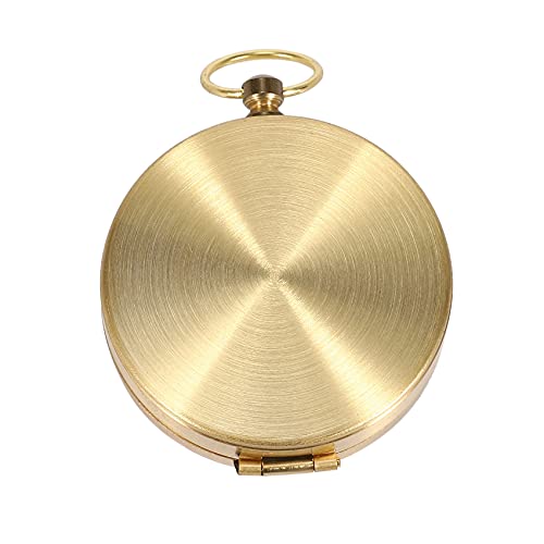 Brújula de bolsillo estilo reloj clásico de latón miniatura 2