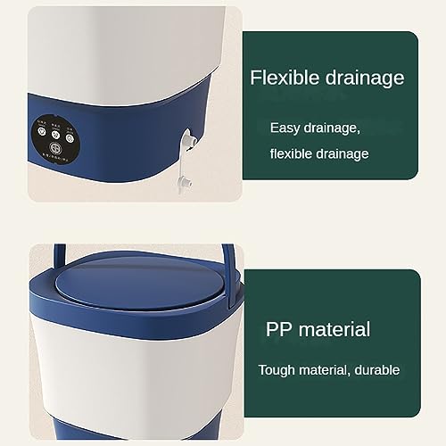 Mini lave-linge 9L performant avec essorage lumière bleue et 3 modes de lavage précis - 6