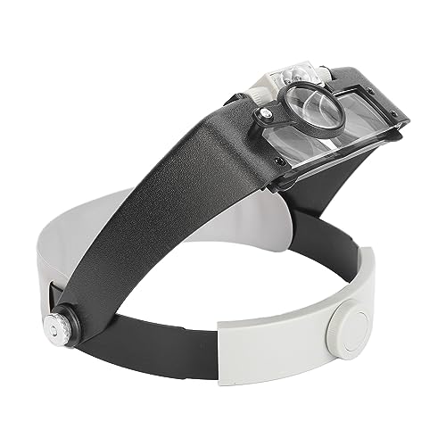 Kopfband-Lupe, Tragbare Freihändige Lupenbrille Mit 1,5-facher, 3-facher, 8,5-facher, 10-facher Vergrößerung, Kopfmontage-Lupe Mit LED-Licht, Für Lesereparaturen