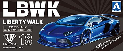 Aoshima LB Works Lamborghini Aventador Kit Modelo 1:24 miniatura 6