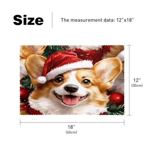 Set de table Noël Corgi pour une décoration de cuisine festive - 6