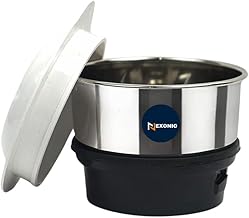 Stainless Steel Combo Jar Set for Mixer Grinder, Compatibility with all mixer grinders with 2 slots of jar fitting with 4 teeth coupler ((180ml) Mixer Grinder Jar)