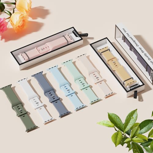 Image of Apple Watch Band for iWatch Series 11 10 9 8 7 6 5 4 3 SE Ultra | Sport Silicone Band Compatible with Apple Watch Bands 40mm 38mm 41mm 42mm 44mm 45mm 46mm 49mm Women Men, Waterproof Strap