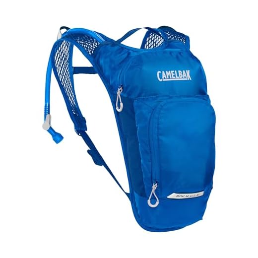 CamelBak Mini M.U.L.E. Kids Hydration Backpack, Lightweight Trail and Bike Pack with 50oz Reservoir, Blue