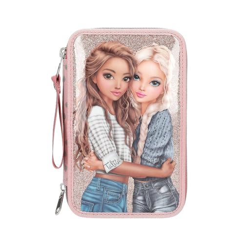Trousse à crayons rose triple compartiment pour ne plus perdre ses feutres