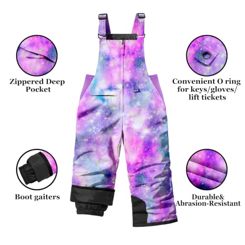 GEMYSE Kids Waterproof Snow Bibs