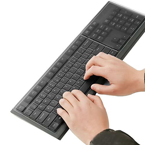 Mubuy Clear Desktop Computer Keyboard Cover For 104/107 Keys Standard Desktop Keyboard Reusable Waterproof Keyboard Cover #TOP3