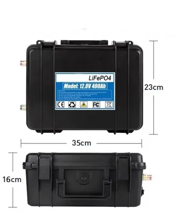Batterie au Lithium Fer Phosphate 12V LiFePO4, capacité réelle 100AH, 6000 Cycles, BMS 100A intégré for fret aérien, Propulsion Marine(12V 500AH)