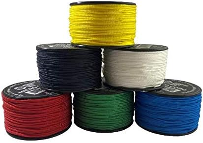 6 Pieces Assorted Atwood Rope MFG Micro Utility Cord 1.18mm X 125ft Reusable Spool | Tactical Nylon/Polyester Fishing Gear, Jewelry Making, Camping Accessories (Primary)