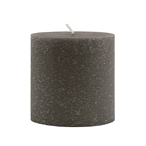 Root Candles Unscented Timberline Pillar Candle, 3 x 3-Inch, Stone