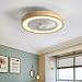 Ventilateur de Plafond Japonais simplifié 3 Couleurs 3 Vitesses avec lumières avec télécommande Ventilateur de Plafond sans Lame lumières Ventilateur de Plafond muet Intelligent lumière sem