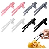 Alfven Fingerstäbchen für Gamer 4 Farben 8 Stück, Snack Fingerstäbchen Faule Hilfsstäbchen, Gaming Finger-Essstäbchen Snack Zange für Gamer Büro Zuhause