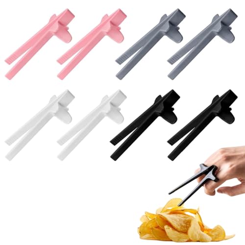 Alfven Bacchette da Dita per Snack, 4 Pezzi Pinze per Cibo per Giocatori, Accessorio per Mangiar Snack senza Sporcarsi le Dita per Snack da Giocatore Morsetti, Bastoncini ausiliari pigri