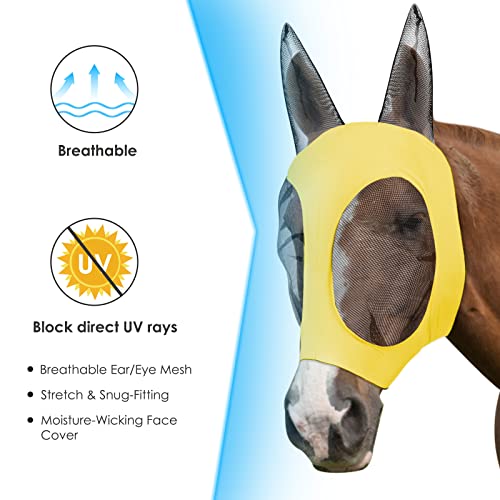 Trustbreech Horse Mask Made In Usa, Horse Mask With Ears, Extra Comfort Grip Soft Mesh Horse Mask With Ears #TOP4