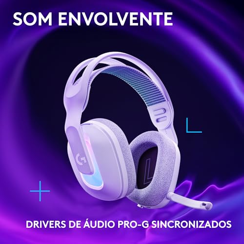 Headset Gamer Sem Fio Logitech G522 LIGHTSPEED com RGB LIGHTSYNC, Conectividade Tripla sem fio LIGHTSPEED ou Bluetooth e com fio USB para PC - Branco - Imagem 4
