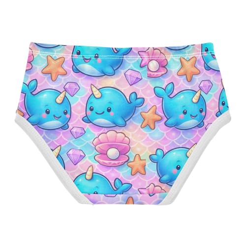 Joisal Colorful Cute Diamond Narwhals Toddler Girls Underwear 2t Cotton Girl Panties Cute Funny Briefs Undies Kids2