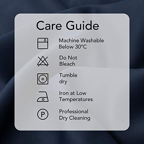 Deconovo 100% Blackout Curtains, 84 Inch Length Blackout Drapes, Thermal Insulated Noise Reducing Window Drapes For Living Room Bedroom Kids Nursery Balcony, 2 Panels, 52X84 In , Navy Blue #TOP7