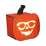 Gruselige Halloween-Dekoration aus Holz, weiche, warme LED-Lichter, für Halloween, Weihnachten und Feiertagsparty-Dekoration. Stellen Sie sie auf Tische, Schreibtische, Kamine oder Bücherregale.
