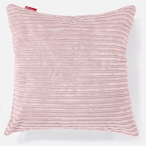 Image of Lounge Pug Blush Pink Corduory Cushion Cover 70 x 70 cm - Extra Large Cushion Cover for Sofa Bedroom Living Room - Decorative Square Throw Pillowcase