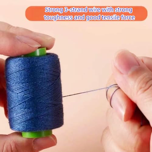 Set de hilo de coser de 12 colores, hilo de poliéster para máquina industrial y costura a mano, algodón, emergencia, viaje, DIY y hogar miniatura 3