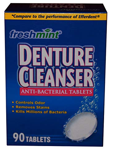 Freshmint Anti-Bacterial Denture Cleanser Tablets (90 Tabs Per Box) Made In Usa #TOP25