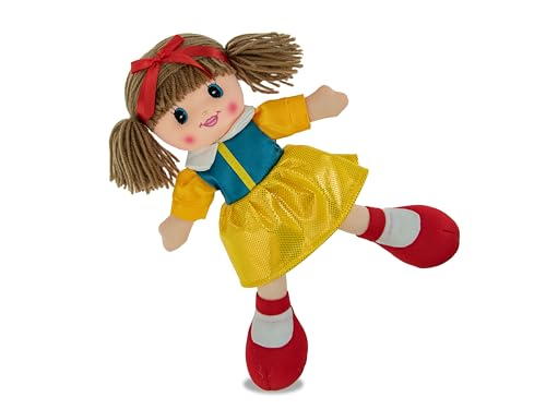 Teorema - Carlotta Bambola di Pezza Principessa Favole Bambola Stoffa, Giocattolo per Bambini, Altezza 30cm