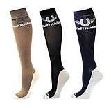 TuffRider Coolmax Boot Socks - 3 pack - Lavender/Cashmere Blue/Hot Pink