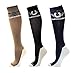TuffRider Coolmax Boot Socks - 3 pack - Lavender/Cashmere Blue/Hot Pink