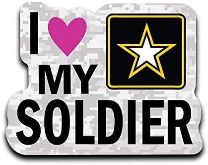 I Love My Soldier Army Vinyl Decal Sticker Car Truck Van SUV Window Wall Cup Laptop - One 6 Inch Decal- MKS0650