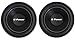 QPower QPF15 15" 2200 Watt Deluxe Series DVC Car Audio Subwoofers Subs (2 Pack)
