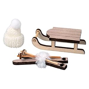 Rayher Mini Deko-Set: Holzschlitten, Skier & Strickmütze – 3-teilig​ | Weihnachtsdekoration 39