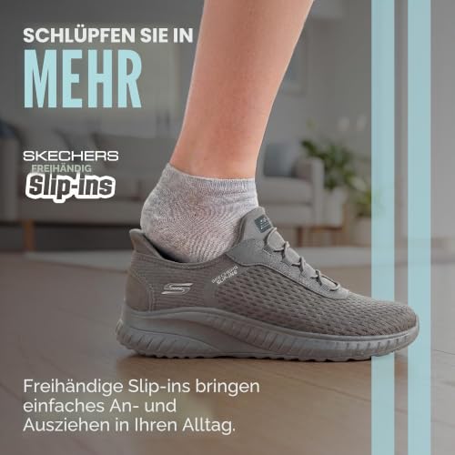 Skechers Hands Free Slip-ins Bobs Squad Chaos Sneaker für Damen, Oliv/Blatt für Mich (Leaf It to Me), 35 EU – Ansicht 4