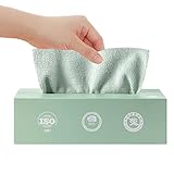 Goodern 20 Sheets Disposable Cleaning Cloths Cleaning Towels Microfiber Towel,Reusable Dish Cloths with Dispenser Box,Lazy Rags Car Wipes,Multi-Purpose Cleaning Cloths for Home Kitchen Hospital-Green