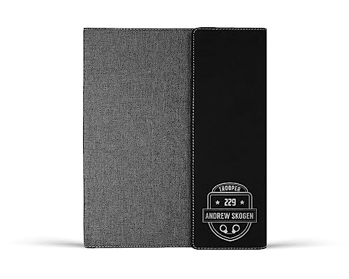 Alterd Industries Personalized Police Officer Gifts - Law Enforcement, Badge Portfolio, Police Gift, Padfolio, Report book, Detective, Investigator (Portfolio Only, Black/Silver)