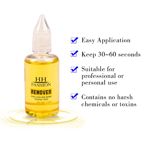 Hh Fashion Wig Adhesive And Glue Remover Set,Invisible Lace Hair Bonding Hold Glue+Solvent,Lace Front Wig Glue For Lace Wigs Hairpiece Closure Frontal Toupee Systems(Adhesive 1.3 Oz+Remover 1 Oz) #TOP4