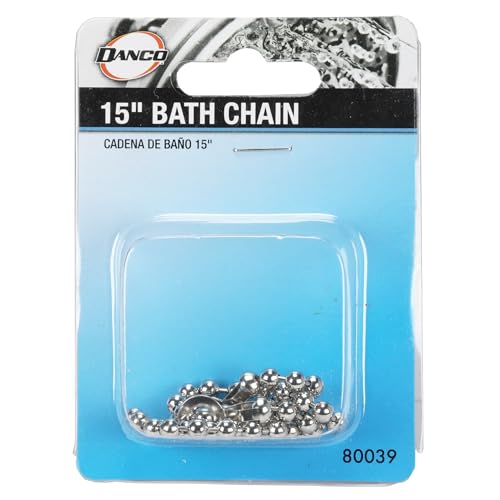 Cadena de cuentas para tapón de drenaje de acero inoxidable 15 in miniatura 3