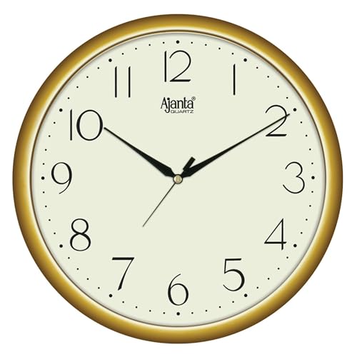 Image of Ajanta Wall Clock for Home and Offices 11 Inches Wall Clock Wall Watch (Ivory 28 x 28 x 3 cm)