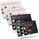 AKIELO BLACKOUT RFID Protection Card – Scheda Blocco RFID Anti-Frode Ultra Sottile – Proteggi Carte di Credito Contactless – Porta Carte con Protezione (Edizione Nero E Rosa – 4 Pezzi)