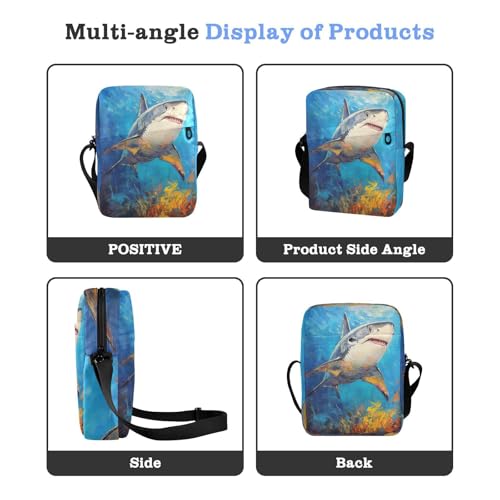 messenger bag for women crossbody Shoulder Bag For Woman crossbody purses for women Adjustable Strap for Shopping Shopping- Ocea Sea Shark4