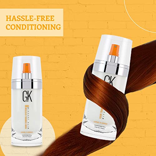 GK HAIR Global Keratin Leave In Conditioner Hair Spray (4 Fl Oz/120ml) - Moisturizing Treatment Strengthens & Shines Fine, Dry Hair - Detangler Spray for Smoothing Nourishes Hydrated Hair - Image 3