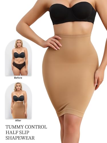Shapewear Slips Seamless Tummy Control Half Slip Under Dress Tight Skirt Undergarments Body Shaper3