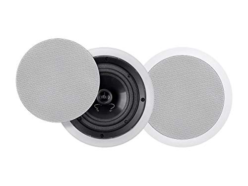 Monoprice Commercial Audio Metro Coax Ceiling Speaker (No Logo) - 6.5 Inch (Pair) 70V, 20W