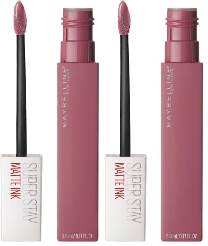 Maybelline Superstay Matte Ink Pintalabios Líquido Mate Tono 15 Lover Color Nude (Paquete de 2)