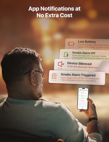 X-Sense Smart Smoke Detector Carbon Monoxide Detector Combo with No Fee App Notification, Replaceable Battery Powered Smoke Detector and Carbon Monoxide Detector, SC06-WX, 1-Pack - Thumbnail 3