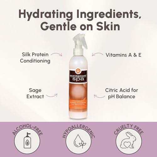 Image of Best Shot Scentament Spa Botanical Body Splash, Body Spray Conditioner for Pets, Cat and Dog Cologne Spray, Alcohol-Free, Ready To Use, Apricot Lily, 8 Oz.