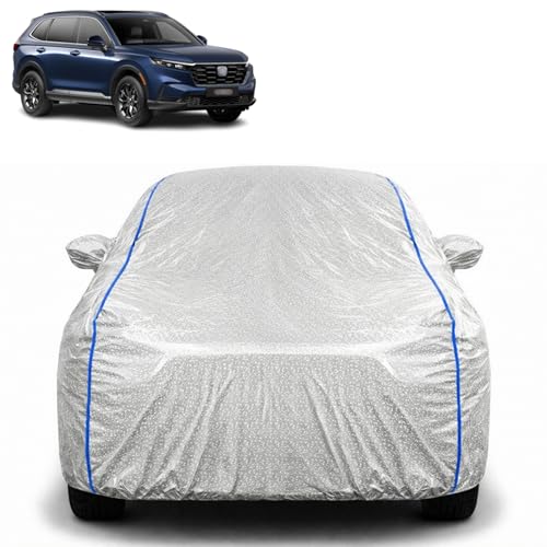 Image of Waterproof Car Cover for Honda CR-V | All Weather Protection | UV Resistant & Dustproof | Soft Cotton Lining to Prevent Scratches | Triple Stitched with Mirror Pockets & Elastic Hem