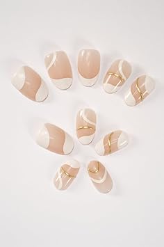 Pop Beauty Takma T rnak Seti & Zarars z Yap t r c  Beyaz Alt n